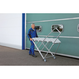 Arbeitspodest Stufen 5 eins.begehbar H.1000mm R13-Belag-Beschreibung lesen