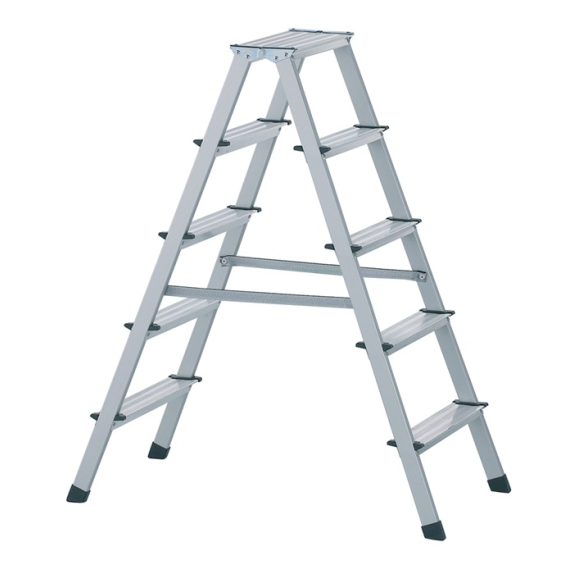 Stufenstehleiter 2x7 Stufen Alu.elox.Gesamt-H.1660mm-Beschreibung lesen