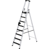 Stufenstehleiter 8 Stufen Alu.Gesamt-H.2510mm m.clip-step R13-Auflage Stufenstehleiter 8 Stufen Alu.Gesamt-H.2510mm m.clip-step R13-Auflage