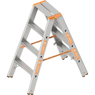 Stufenstehleiter TOPIC 2x4 Stufen Alu.Gesamt-H.1000mm-Beschreibung lesen