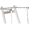 Plattformleiter 7 Stufen Alu-Plattform L400xB400mm mit klappbarem Handlauf
