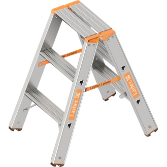 Stufenstehleiter TOPIC 2x3 Stufen Alu.Gesamt-H.750mm-Beschreibung lesen