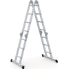 Vielzweckleiter Multitec M Alu.Sprossen 2x3+2x4 gekl.H1220xB800xT260mm Holzbelag