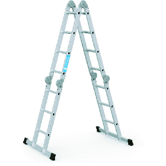 Vielzweckleiter Multitec M Alu.Sprossen 2x3+2x4 gekl.H1220xB800xT260mm Holzbelag-Beschreibung lesen