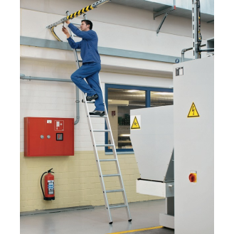 Anlegeleiter 16 Stufen Alu elox Arbeits-Höhe ca 5450mm-Beschreibung lesen