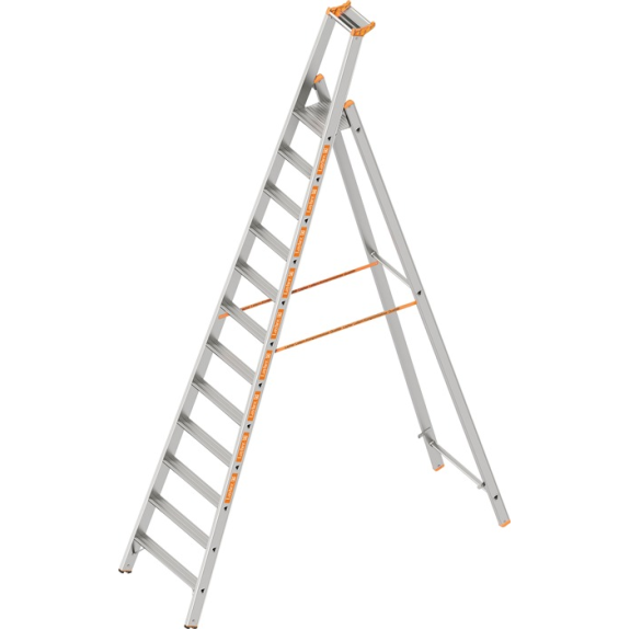 Stufenstehleiter TOPIC Stufen 12 Alu Gesamt-H 3700mm Stufenstehleiter TOPIC Stufen 12 Alu Gesamt-H 3700mm-Beschreibung lesen