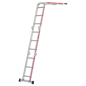 Vielzweckleiter Alu.Sprossen 4x3 geklappt H900xB700xT300mm-Beschreibung lesen