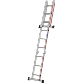 Vielzweckleiter Alu.Sprossen 4x3 geklappt H900xB700xT300mm-Beschreibung lesen