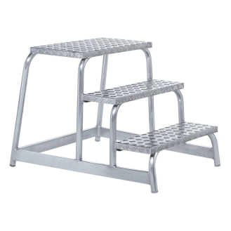 Arbeitspodest Alu.Stufen 3 eins.begehbar H.600mm Riffelblech-Beschreibung lesen