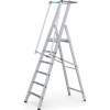 Pltformleiter 6 Stufen Alu.Pltf. L400xB400mm einklappbarem Sicherh.-Geländer Pltformleiter 6 Stufen Alu.Pltf. L400xB400mm einklappbarem Sicherh.-Geländer