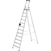 Stufenstehleiter 12 Stufen Alu.Gesamt-H.3450mm m.ergo-pad-Griffzone