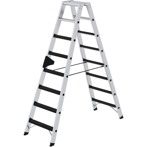 Stufenstehleiter 2x8 Stufen Alu.Gesamt-H.1850mm m.clip-step R13-Auflage Stufenstehleiter 2x8 Stufen Alu.Gesamt-H.1850mm m.clip-step R13-Auflage-Beschreibung lesen