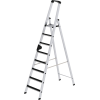 Stufenstehleiter 8 Stufen Alu.Gesamt-H.2510mm m.clip-step Auflage Stufenstehleiter 8 Stufen Alu.Gesamt-H.2510mm m.clip-step Auflage