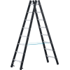 Stehleiter 2x8Sprossen Alu.schwarz elox.Leiterlänge 2340mm Arbeits-H.b.ca.3550mm