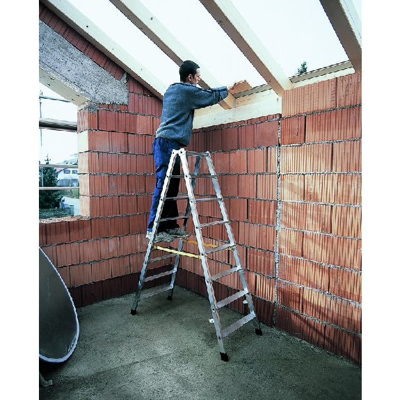 Stufenstehleiter 2x7 Stufen Alu.-Beschreibung lesen