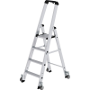 Stufenstehleiter 4 Stufen Alu.Gesamt-H.1580mm m.Rl. Stufenstehleiter 4 Stufen Alu.Gesamt-H.1580mm m.Rl.