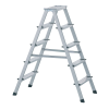 Stufenstehleiter 2x5 Stufen Alu.elox.Gesamt-H.1170mm Stufenstehleiter 2x5 Stufen Alu.elox.Gesamt-H.1170mm