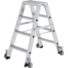 Stufenstehleiter 2x4 Stufen Alu.Gesamt-H.910mm m.Rl. Stufenstehleiter 2x4 Stufen Alu.Gesamt-H.910mm m.Rl.