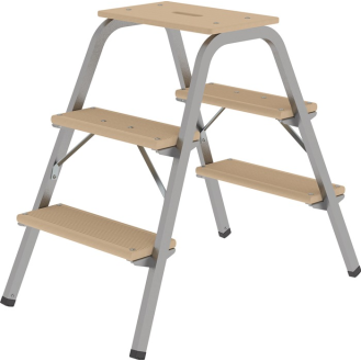 Stahlrohr-Tritt Stufen 3 o.Rl.Pltform-H.730mm beids.begehbar-Beschreibung lesen