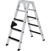 Stufenstehleiter 2x5 Stufen Alu.Gesamt-H.1140mm m.clip-step Auflage Stufenstehleiter 2x5 Stufen Alu.Gesamt-H.1140mm m.clip-step Auflage