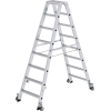 Stufenstehleiter 2x12 Stufen Alu.Gesamt-H.2790mm m.Rl. Stufenstehleiter 2x12 Stufen Alu.Gesamt-H.2790mm m.Rl.