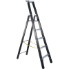 Stehleiter 5 Sprossen Alu.schwarz elox.Leiterlänge 2150mm Arbeits-H.b.ca.3350mm Stehleiter 5 Sprossen Alu.schwarz elox.Leiterlänge 2150mm Arbeits-H.b.ca.3350mm