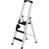 Stufenstehleiter 3 Stufen Alu.Gesamt-H.1340mm m.clip-step R13-Auflage