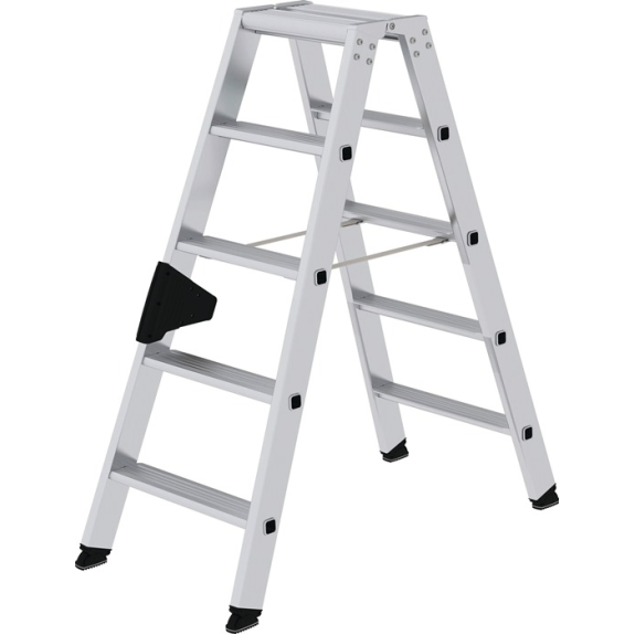 Stufenstehleiter 2x5 Stufen Alu.Gesamt-H.1140mm Stufenstehleiter 2x5 Stufen Alu.Gesamt-H.1140mm-Beschreibung lesen