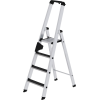 Stufenstehleiter 4 Stufen Alu.Gesamt-H.1580mm m.clip-step R13 Auflage