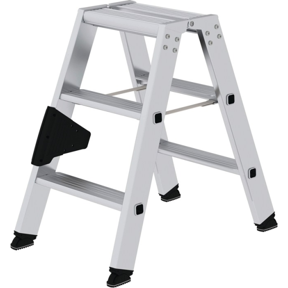 Stufenstehleiter 2x3 Stufen Alu.Gesamt-H.670mm Stufenstehleiter 2x3 Stufen Alu.Gesamt-H.670mm-Beschreibung lesen