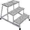 Arbeitspodest Stufen 3 eins.begehbar H.600mm Warzenblech Arbeitspodest Stufen 3 eins.begehbar H.600mm Warzenblech