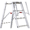Pltformleiter 8 Stufen Alu.Pltf.L400xB400mm einklappbarem Sicherh.-Geländer Pltformleiter 8 Stufen Alu.Pltf.L400xB400mm einklappbarem Sicherh.-Geländer