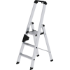 Stufenstehleiter 3 Stufen Alu.Gesamt-H.1340mm m.ergo-pad-Griffzone