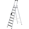 Stufenstehleiter 8 Stufen Alu.Gesamt-H.2510mm m.clip-step R13 Auflage