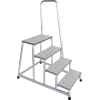 Arbeitspodest Stufen 4 m.Handlauf H.800mm Warzenblech Arbeitspodest Stufen 4 m.Handlauf H.800mm Warzenblech