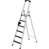 Stufenstehleiter 6 Stufen Alu.Gesamt-H.2050mm m.clip-step Auflage