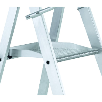 Stufenstehleiter 4 Stufen Alu.Gesamt-H.2200mm o.Rl.-Beschreibung lesen