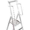 Aluminium-Trittleiter mit 4 Stufen und Plattform