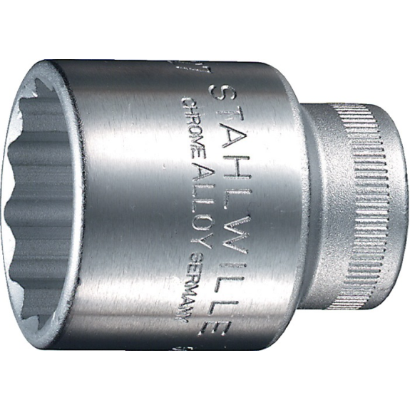 Steckschlüsseleinsz 50 1/2 Zoll 12-kant SW 25mm L.42mm Steckschlüsseleinsz 50 1/2 Zoll 12-kant SW 25mm L.42mm-Beschreibung lesen
