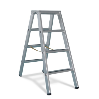 Stufenstehleiter 2x12 Stufen Alu elox Gesamt-H 3390mm-Beschreibung lesen