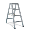 Stufenstehleiter 2x12 Stufen Alu elox Gesamt-H 3390mm