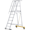 Plattformleiter 5 Stufen Alu L600xB630mm verfahrbar