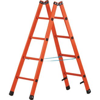 Stehleiter 2x4 Sprossen GFK Leiterlänge 1320mm Arbeits-H.b.ca.2600mm-Beschreibung lesen