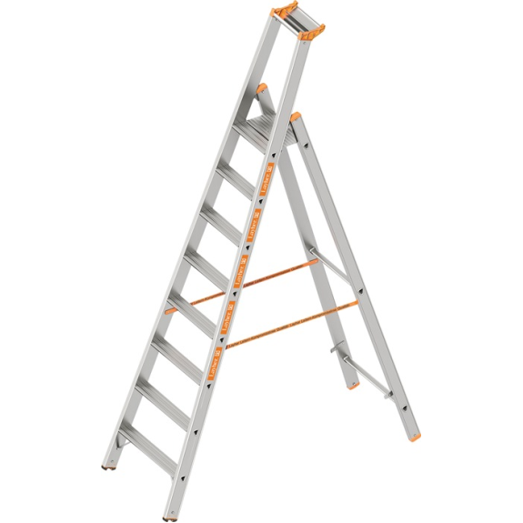 Stufenstehleiter TOPIC Stufen 8 Alu.Gesamt-H.2700mm-Beschreibung lesen