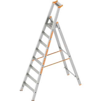 Stufenstehleiter TOPIC Stufen 8 Alu.Gesamt-H.2700mm-Beschreibung lesen