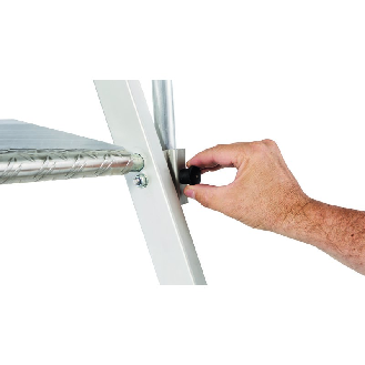 Plattformleiter 8 Stufen Alu.Pltform L400xB400mm m.klappbarem Handlauf-Beschreibung lesen
