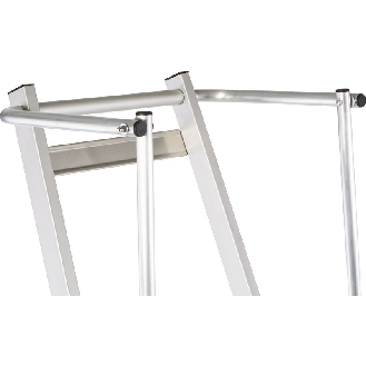 Plattformleiter 8 Stufen Alu.Pltform L400xB400mm m.klappbarem Handlauf-Beschreibung lesen