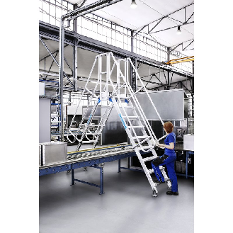 Überstieg 60° mit Handlauf, Stufen-B. 600 mm, lichte H. 2130 mm, A. 3358 mm-Beschreibung lesen