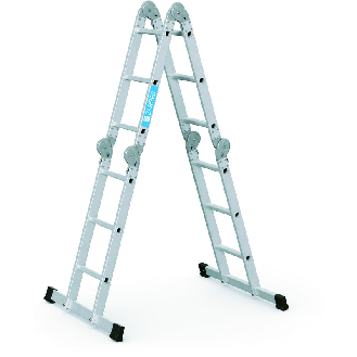 Vielzweckleiter Multitec M Alu.Sprossen 4x3 gekl.H1020xB750xT260mm Holzbelag-Beschreibung lesen