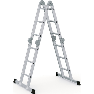 Vielzweckleiter Multitec M Alu.Sprossen 4x3 gekl.H1020xB750xT260mm Holzbelag-Beschreibung lesen